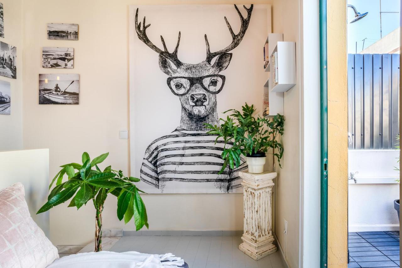 Arty Vintage Townhouse With Rooftop Shower & Sun Loungers Olhão Exteriör bild